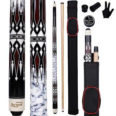 Imagem de Ray speed Taco de sinuca com estojo rígido bastão de bilhar profissional de bilhar 19/20 onças bastão de piscina