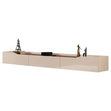 Imagem de Rack Suspenso para Painel ou TV até 75 Polegadas 2,18m 3 Gavetas Efraín Off White