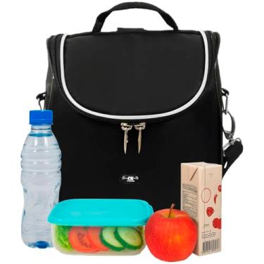 Imagem de Bolsa Termica Marmiteira Preto E Branco Masculina E Feminina