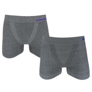 Imagem de Kit 2 cuecas boxer adulto masculinas microfibra mescla - ZOMBRE, Kit 2