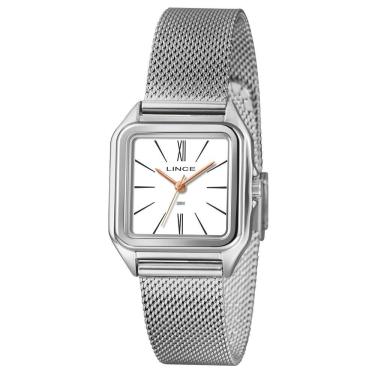Imagem de Relógio Lince Feminino Ref: Lqmm057l30 B3sx Retangular Mesh Prateado