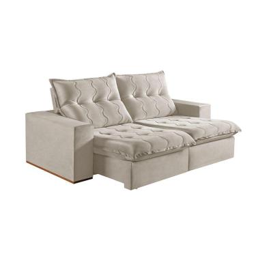 Imagem de Sofá 3 Lugares Retrátil E Reclinável Martins M-177 Veludo Creme
