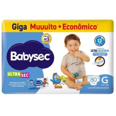 Imagem de Fralda Babysec Ultrasec Giga G 80 Unidades