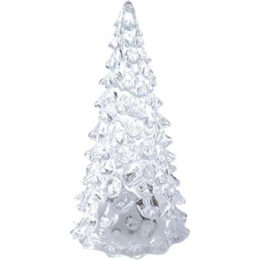 Imagem de Árvore de Natal Acrílico com Luzes Coloridas Transparente, Pilhas Incl