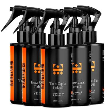 Imagem de Kit 05 Tônico Crescimento Capilar E Antiqueda Turbodil 100Ml