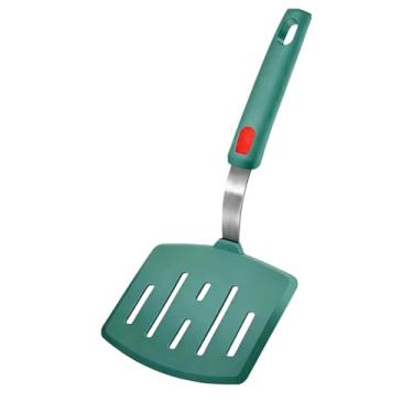 Imagem de Espátula de silicone resistente ao calor, espátula de cozinha larga flexível para panelas antiaderentes, panquecas e ovos com design ranhurado, ferramenta de cozinha segura para lava-louças