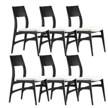 Imagem de Conjunto 6 Cadeiras Madeira Maciça Alento - Elegance Decor