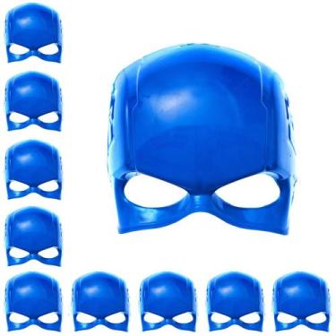 Imagem de Kit com 10 Máscaras Capitão América Festa Infantil Fantasia - Toy Mast