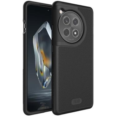 Imagem de TUDIA Capa protetora DualShield Grip projetada para OnePlus 12R 5G (2024), [MergeGrip] Capa protetora para celular de camada dupla de grau militar à prova de choque fina resistente (Jet Black)