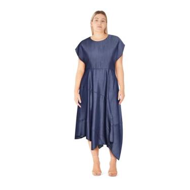 Imagem de City Chic Vestido feminino plus size - bainha Hallie, Jeans, 58