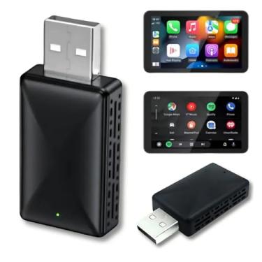 Imagem de Adaptador CarPlay 2 em 1 e adaptador automotivo para Android - Dongle sem fio Plug & Play rápido e fácil para compatibilidade com Carplay USB A/USB C, conexão rápida, atualização