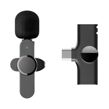 Imagem de Microfone de Lapela Vimai EP033T USB-C para Android, 2.4GHz Preto, Perfeito para Lives, Vlogs e Entrevistas, Latência de 15s, Cancelamento de Ruído Inteligente
