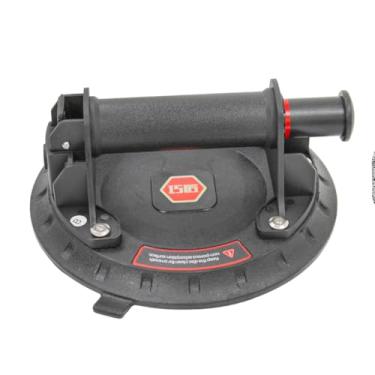 Imagem de Ventosa de Sucção Profissional, 100kg de Capacidade, com Bomba a Vácuo, Plástico ABS e Borracha, 20cm de Diâmetro, Preto, com Maleta, para Vidros e Pisos