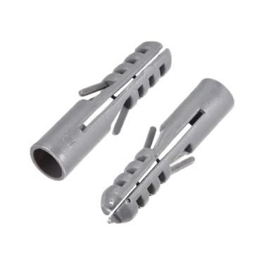 Imagem de 10 pcs 12mmx58mm plástico âncora parafusos de expansão coluna de tubos de concreto plugue de parede cinza para jardim em casa faça você mesmo Aplicativo