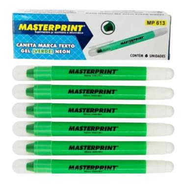 Imagem de Caneta Marca Texto Gel Verde | Caixa com 6 Unidades | Escrita Suave e Precisa | Ideal para Estudos | Cor Vibrante e Duradoura