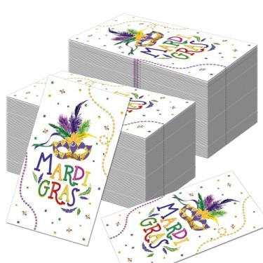 Imagem de Guardanapos de carnaval para convidados, 40 peças, guardanapos de papel para festa de carnaval, guardanapos de papel de carnaval, descartáveis, toalhas de mão, guardanapos de banheiro descartáveis
