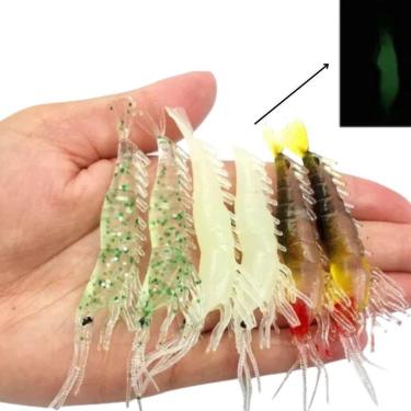 Imagem de 12 Iscas Artificiais Camarão Corvina Traíra Tucunaré-Unissex