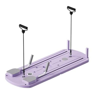 Imagem de Shakven Prancha de Pilates,Conjunto Reformador de Pilates - Placa reformadora de Pilates dobrável,Reformador de Pilates dobrável, rolo muscular abdominal de recuperação automática para exercícios em