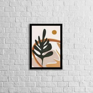 Imagem de Quadro Decorativo Folhagem Abstrato 45x34cm - Quadros On-Line