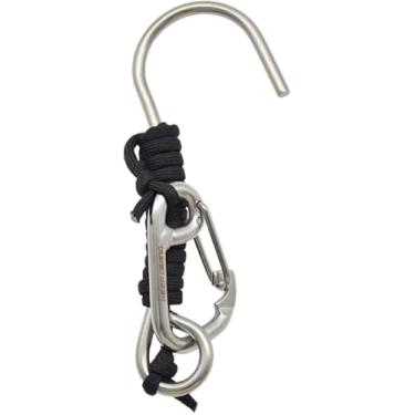 Imagem de Sea frogs Mosquetão de Mergulho Gancho de Mergulho Mosquetão Seguro Portátil 316 Gancho de Aço com Cabo de Gancho Único Conveniente Fácil de Gancho