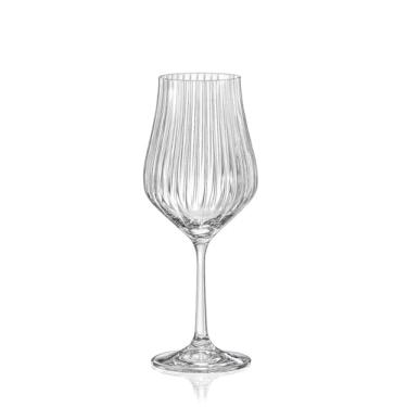 Imagem de 06 Taças Tulipa Optic para Vinho Branco em Cristal Titanium 350mL - Bohemia