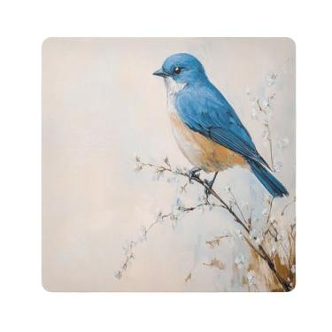 Imagem de SEHANY Saco de maquiagem de pano autoadesivo colorido flores primavera pássaro mágico protetor portátil para lente de câmera envoltório cosmético, bolsa de maquiagem aberta para mulheres, itens