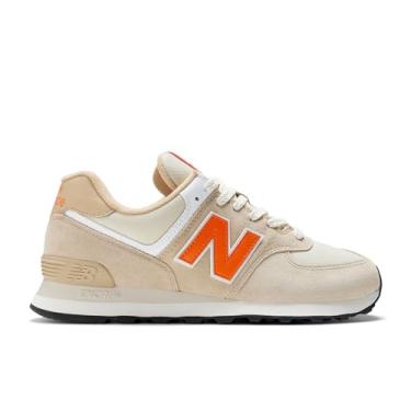 Imagem de New Balance Tênis masculino, Osso/laranja, 13 Wide Women/11.5 Men