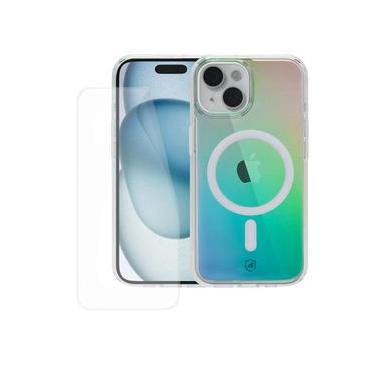 Imagem de Kit Capa Magsafe Holo + Película Hydrogel Gamer Fosca para iPhone 15 - Gshield