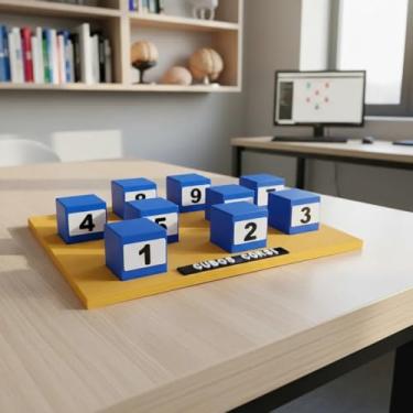 Imagem de Cubos Corsi Estimulação Habilidade Brinquedo Educativo Cubo