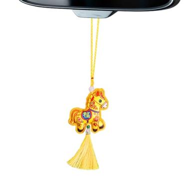 Imagem de Ano do Cavalo 2026 Ornamento - Decoração Sazonal De Bordado Imitado | Pendente Mascote do Ano Cavalo - para Decoradores de Casa Escritório Parede Jardim Quintal Estudo Quarto Carros