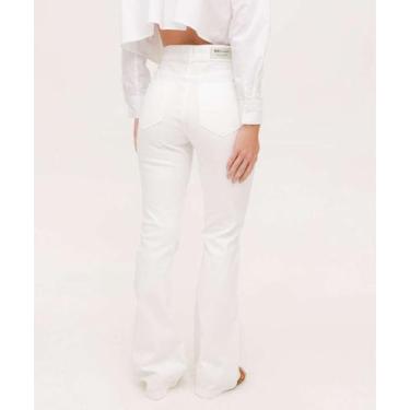 Imagem de Calça Flare Feminina Cotelê Cintura Alta-41048 - Ecxo Jeans, Off white
