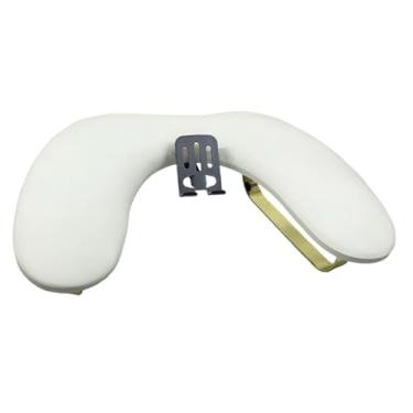 Imagem de oshhni Apoio de braço para manicure com suporte para celular, acessório profissional e prático para uso doméstico. Almofada de mão para manicure, Branco