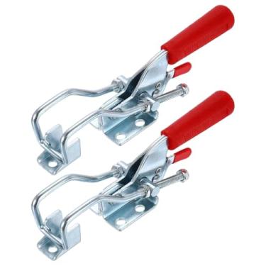 Imagem de HARFINGTON 2 peças 431 braçadeira de trava de alternância M6 x 50 mm 350.2 kg capacidade de retenção ajustável trava de tração de liberação rápida grampos de ferrolho de ferro galvanizado para tampa