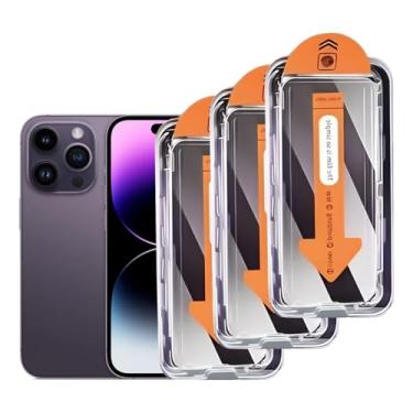 Imagem de Pacote com 5 protetores de tela de privacidade fosco para iPhone 16/15/14pro, filtro de tela antirreflexo, sem bolhas, transparente de alta definição, fácil instalação