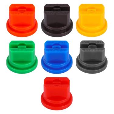 Imagem de 7un. Conjunto Bicos Pulverização, Pontas Leque Plano 110 Graus de Substituição para Pulverizadores Mochila Equipamentos Pulverização Agrícola Jardinagem e Irrigação em Estufas