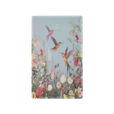 Imagem de Wassud Placa de cobertura de interruptor de luz para beija-flores e 1 placa de tomada em branco decorativa para decoração de casa, sala de estar e quarto