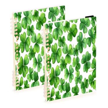 Imagem de Burbuja Cadernos St. Patrick Clover, papel pautado universitário A5 com 60 folhas, fichário para escritório, 2 unidades