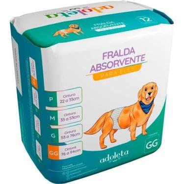 Imagem de Fraldas Absorvente para Eles GG Adoleta Cães machos