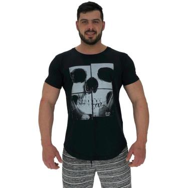 Imagem de Camiseta Longline Manga Curta MXD Conceito Caveira Mosaico   Masculina-Masculino