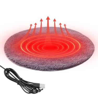 Imagem de Almofada de aquecimento para gatos, Almofada de aquecimento elétrica de 15,7 pol., Almofada aquecida para gato com controle automático de temperatura e resistente à mastigação para inverno Maidong