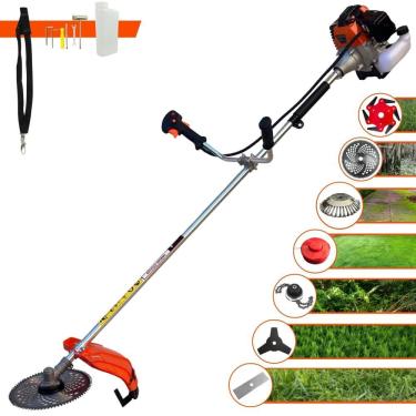 Imagem de Podador de Grama Import Way IWRGM2T5X163 63cc 2T 3HP Com Carretel + Facas 2 Pontas, 3 Pontas, 6 Pontas, 80 Dentes de Vídea, Trimmer e Escova de Aço