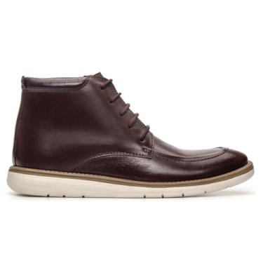 Imagem de Sapato Bota Social Masculina Amarração, Couro Legítimo, Cano Médio, Palmilhas PU (Marrom, BR, BR, Adulto, Numérico, 44)