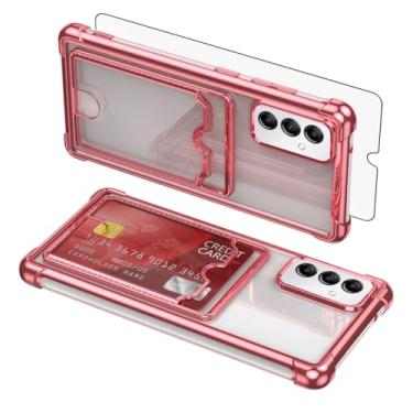 Imagem de Asuwish Capa de celular para Samsung Galaxy A15 5G/4G capa de celular com protetor de tela de vidro temperado e resistente, à prova de choque, híbrido, porta-cartões, acessórios A 15 G5 15A feminino
