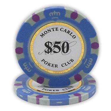 Imagem de Fichas de pôquer DA VINCI Monte Carlo Poker Club 14g x50 Teal