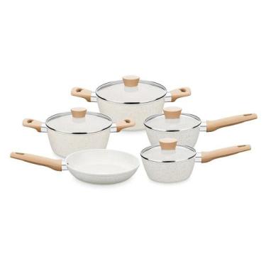 Imagem de Jogo de Panela MTA Carmela Vanila 5 Peças, Branco