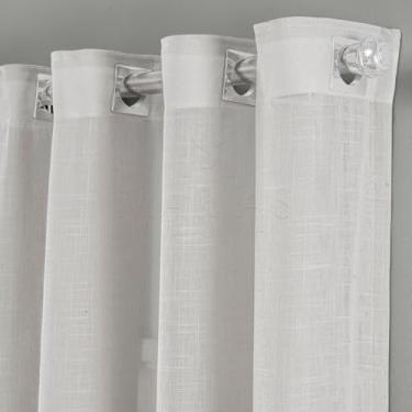 Imagem de Cortina gaze Linho 6,00 X 2,70 gase varão simples Para janela de Sala Quarto(Branco,5 Metros)