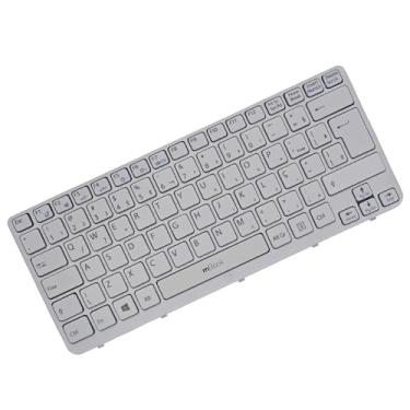 Imagem de Teclado mBook Sony Vaio SVE14118FXW SVE141190X Branco Com Frame