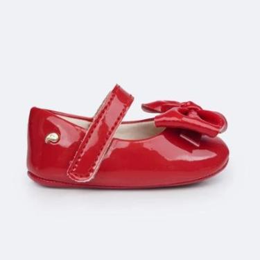 Imagem de Sapato Bebê Pampili Menina Nina Laço Vermelha-Feminino