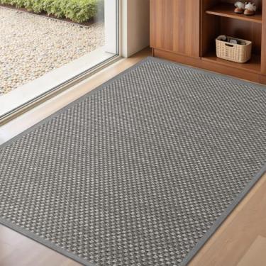 Imagem de LEKEEPGO Tapete de porta 81 x 119 cm, tapete de porta antiderrapante, entrada interna, suporte de borracha, capacho interno, lavável, absorvente, entrada de baixo perfil, resistente à sujeira, tapetes