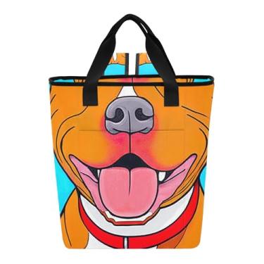 Imagem de Bolsa térmica macia azul laranja à prova de vazamento, 36 latas, lancheira para mulheres, isolada 34 x 15 x 40 cm